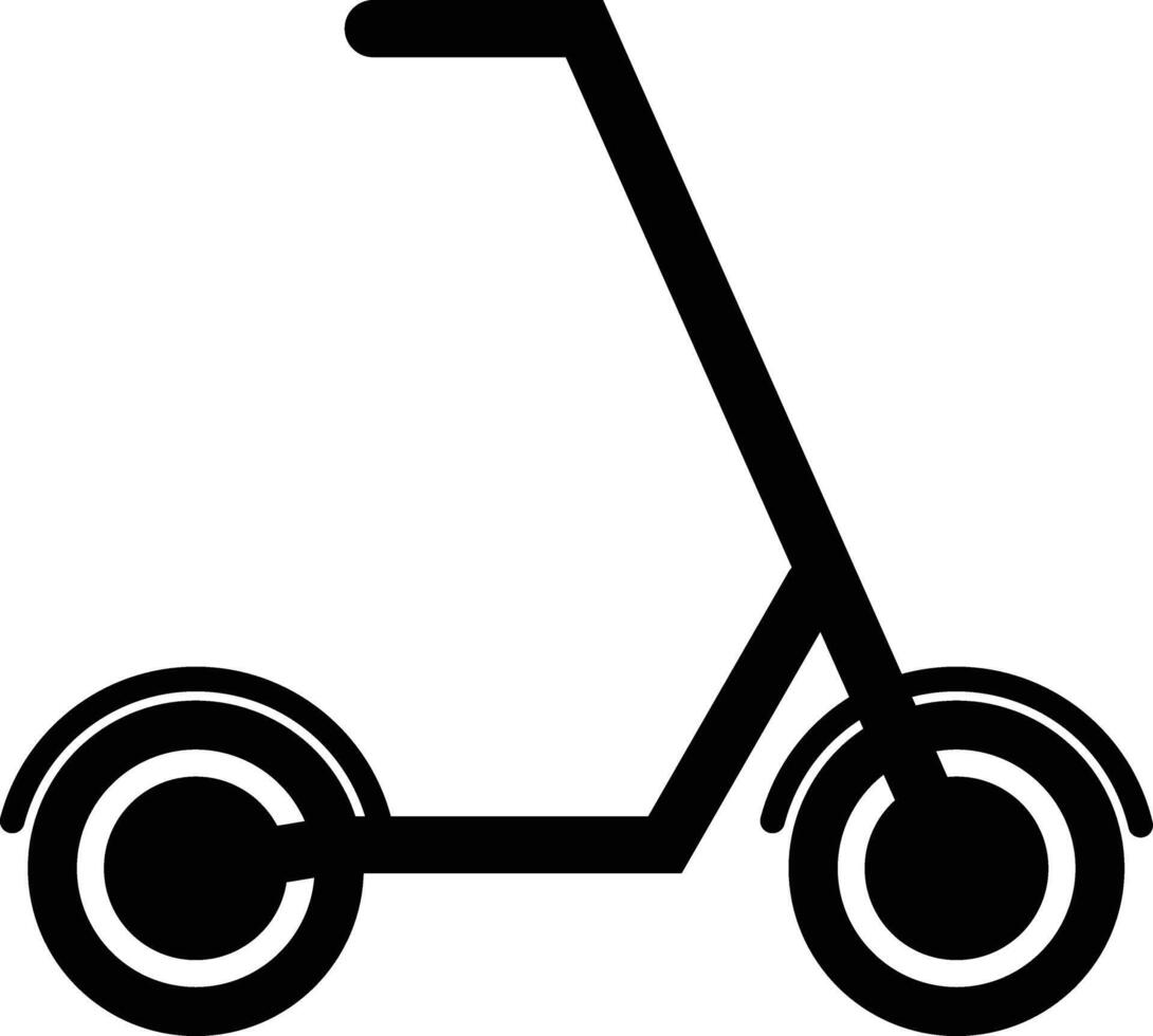 a black and white illustration of a scooter vector