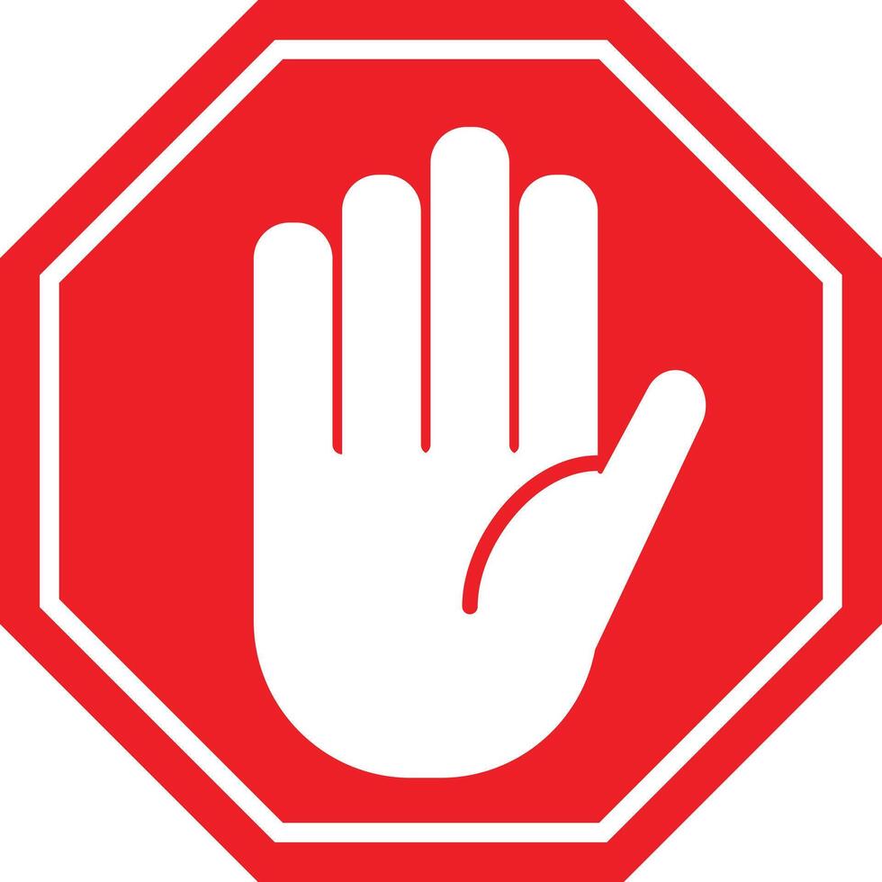 stop sign, red circle vector