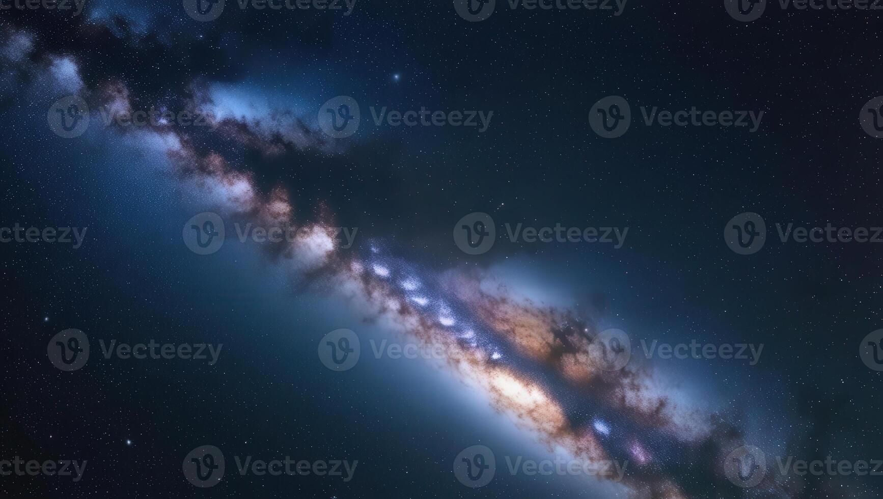 A breathtaking view of the Milky Way galaxy, captured in stunning detail, revealing the beauty of the cosmos. photo