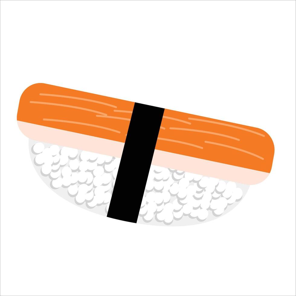 kani sushi. isolated on a white background vector