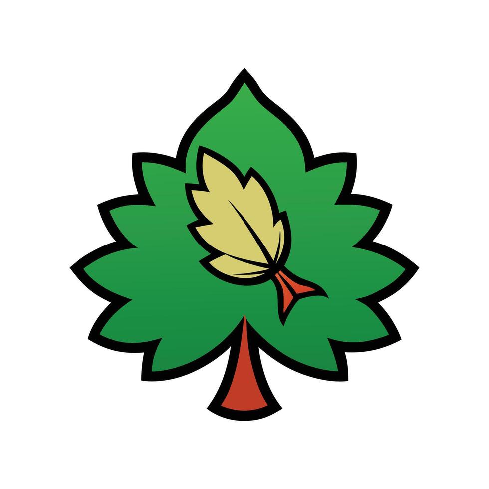 Stylized Outline of California Buckeye Tree. Cartoon Art Tree Illustration. vector