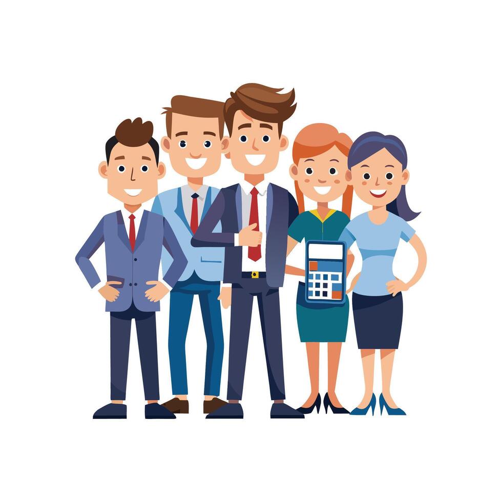Team Member Holding Clipboard in Collaborative Session vector
