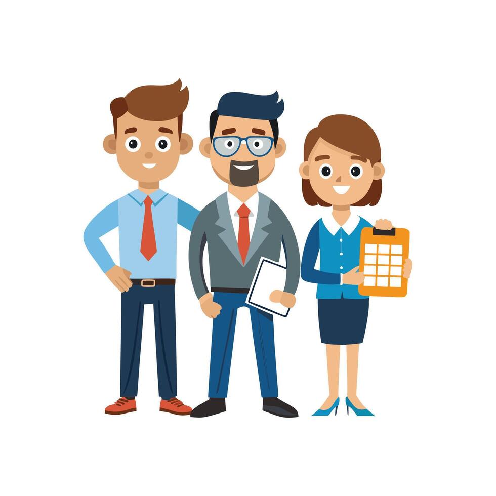 Empowered Team Member Holding Business Clipboard vector
