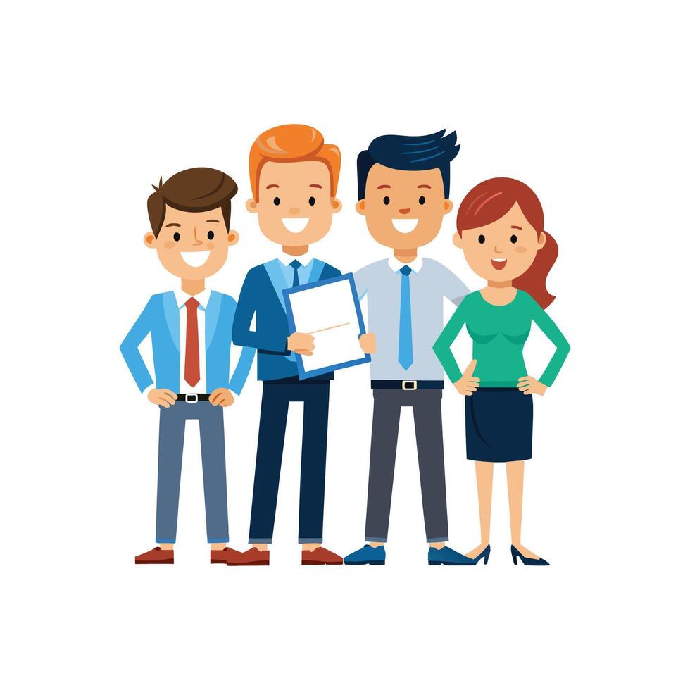 Detailoriented Team Member Holding Clipboard vector