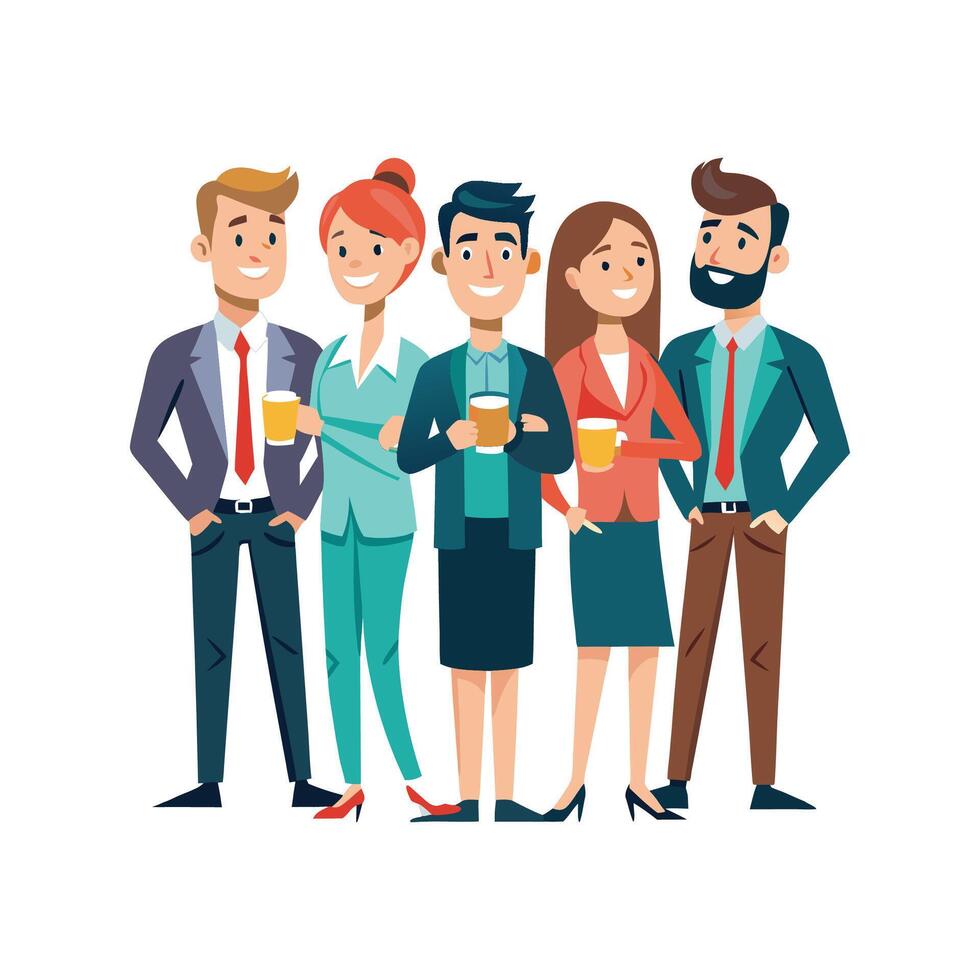 Dynamic Business Team Member with Clipboard vector