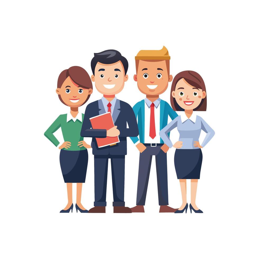 Effective Business Member Holding Folder with Intent vector