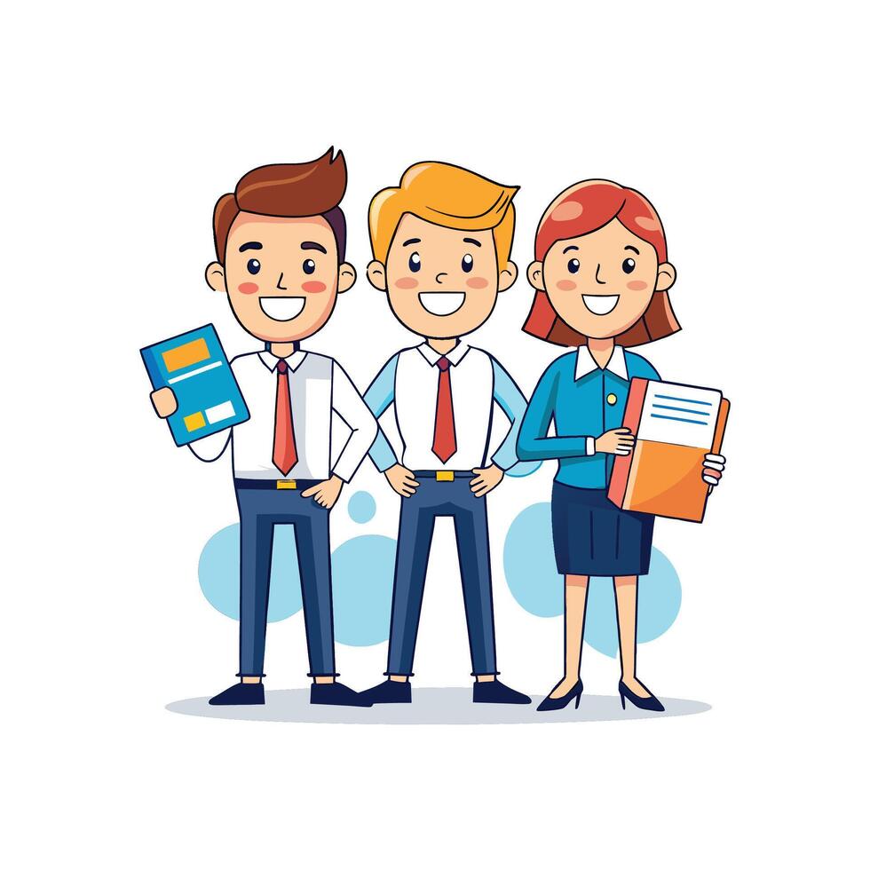 Engaged Team Member Presenting Meetings Efficiently vector