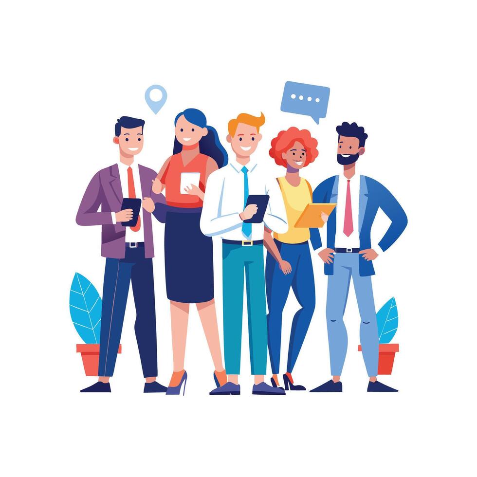 Professionals United with Defined Goals vector