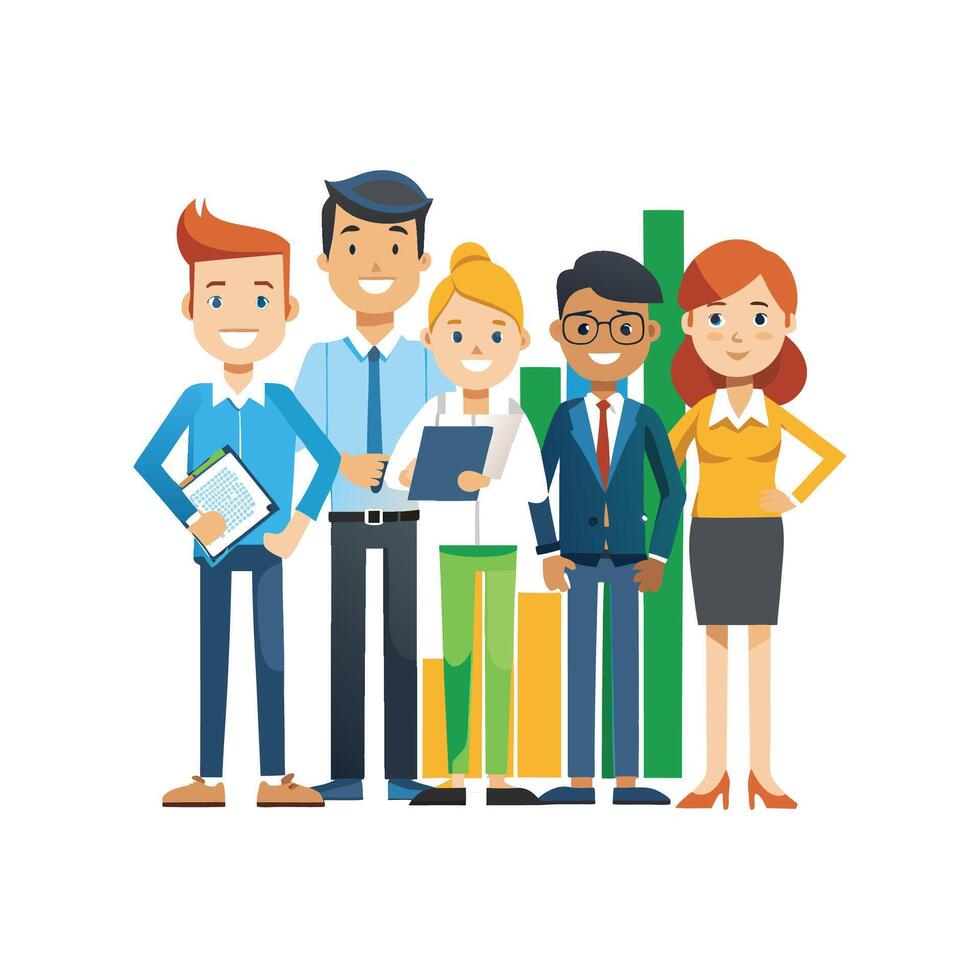 Corporate Professionals Engaging Around Key Document vector