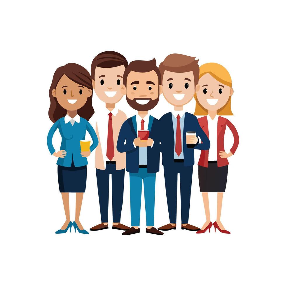 Team Engagement Around Important Document Holder vector