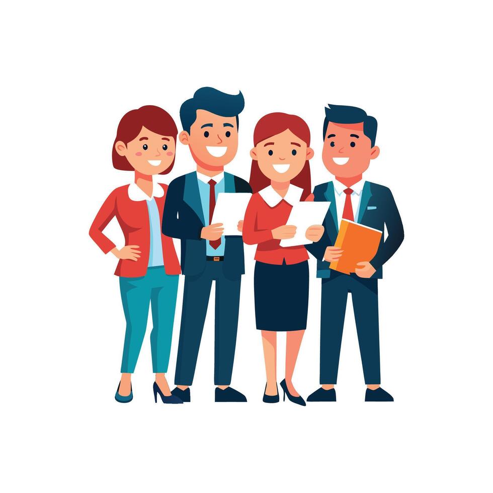 Corporate Team Leadership Represented by Document Holder vector
