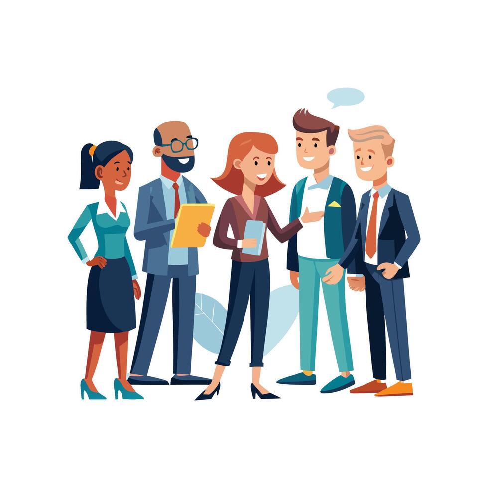 Business Professionals Involved in Strategic Planning vector