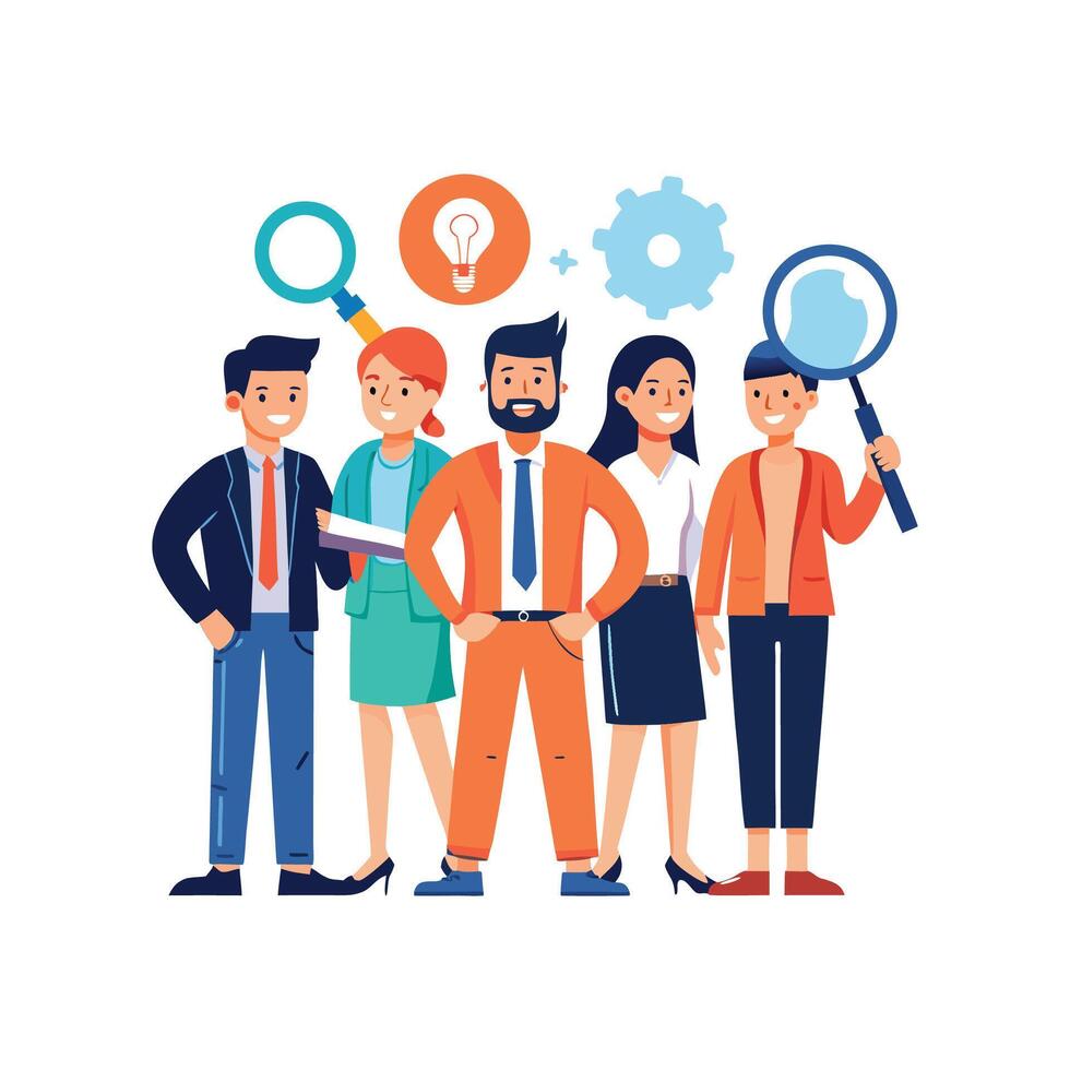 One Diverse Member Holding Document Effectively vector