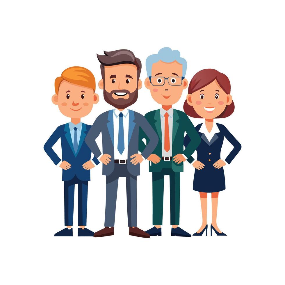 Diverse Executive Team with Professional Appearance vector