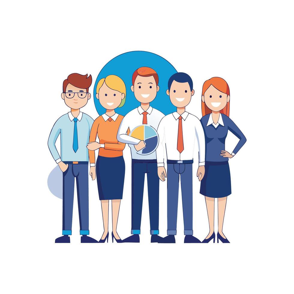 Diverse Executive Team Member Holding Document Proudly vector