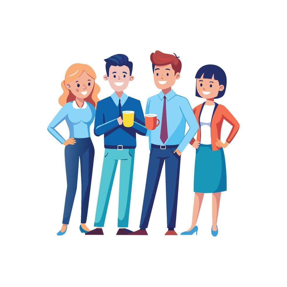 Business Executives Engaging for Strategic Development vector