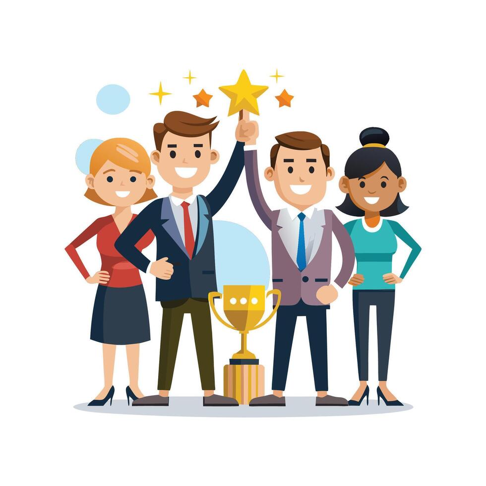 Diverse Team of Professionals Committed to Success vector