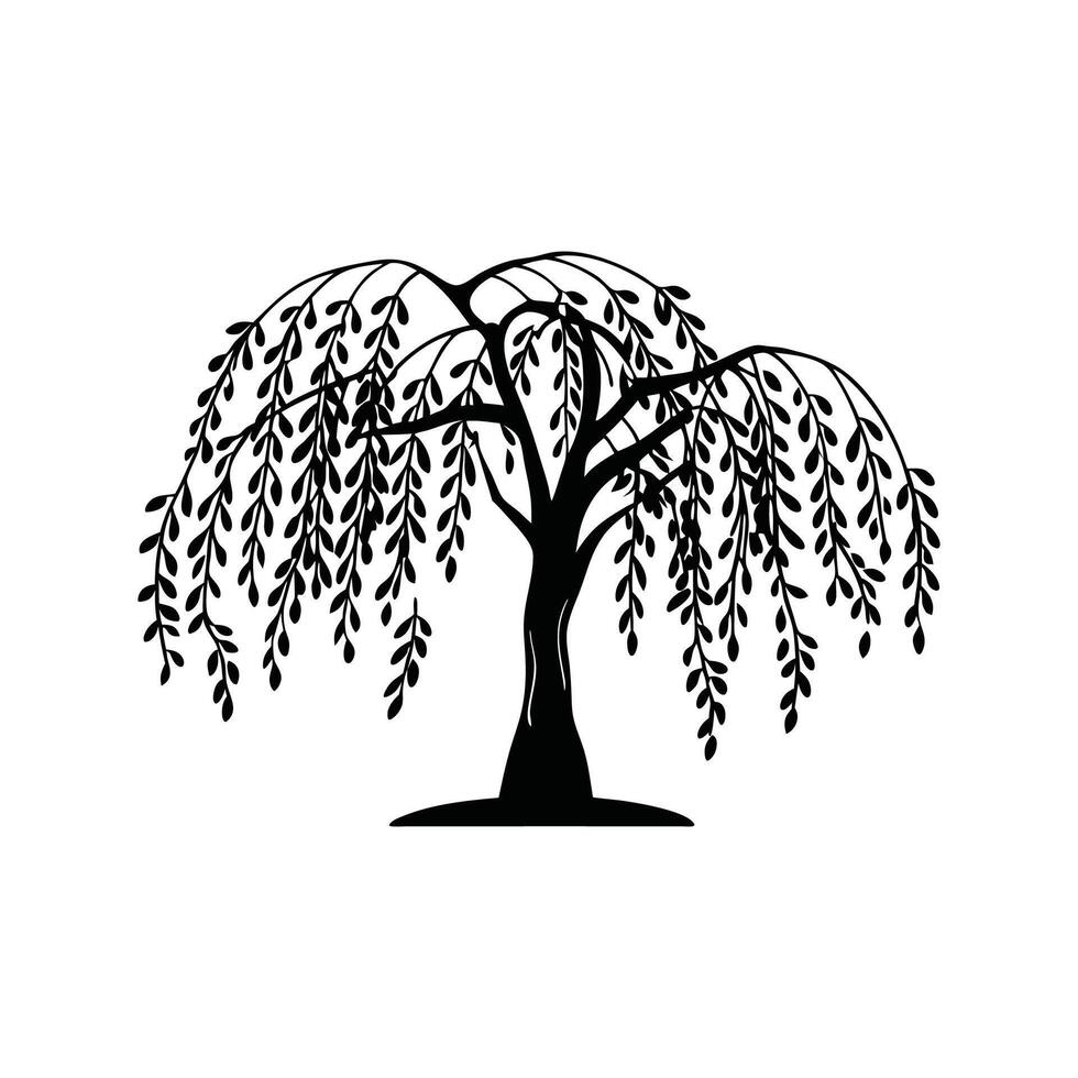 Vivid Willow Tree Design vector