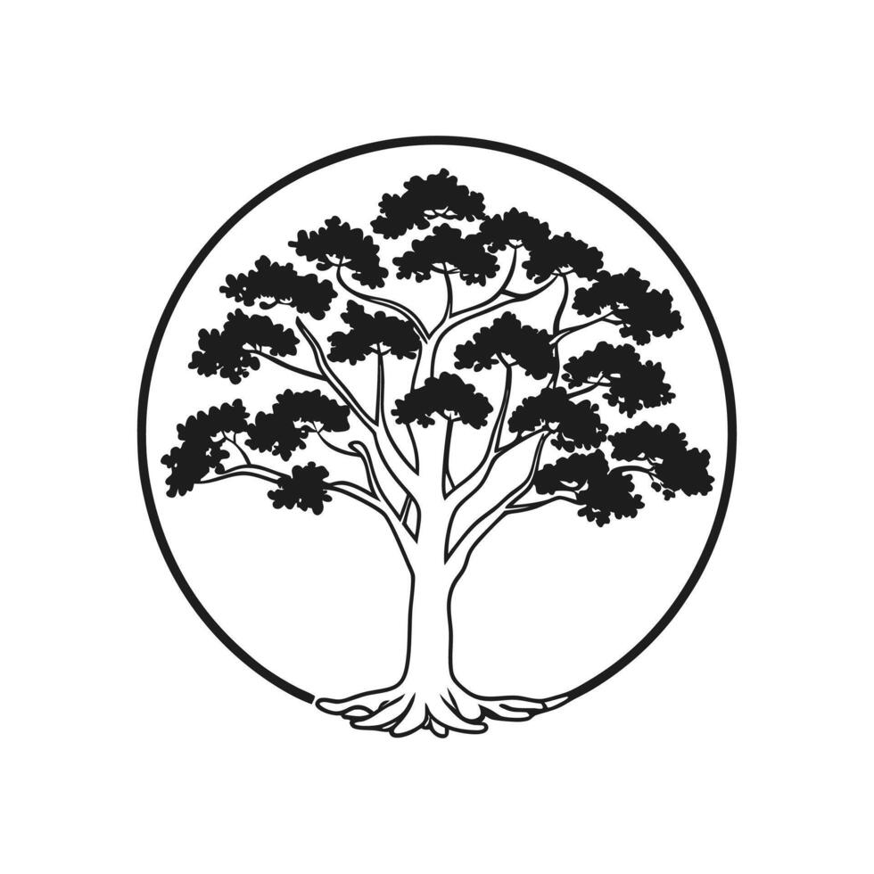 Charming Yellow Elder Tree Illustration vector