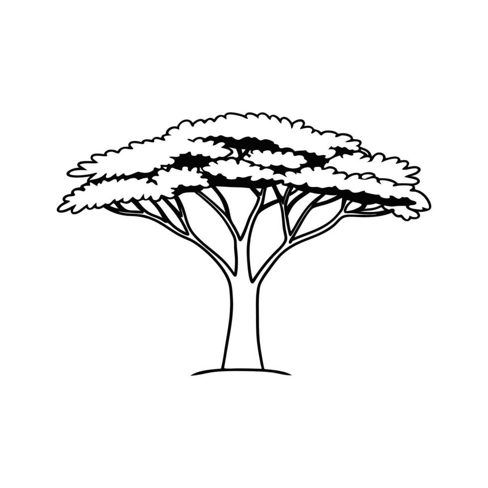 Artistic Outline Design of Chinese Parasol vector