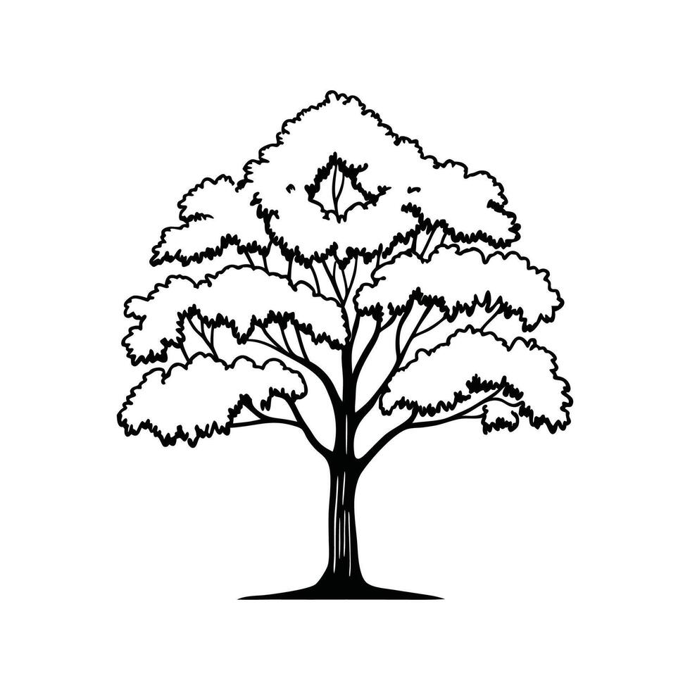 Elegant Golden Chain Tree Design Outline vector
