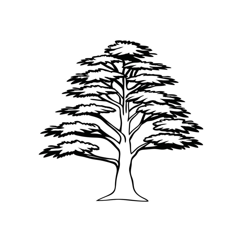 Creative Design of Pencil Cedar Tree vector