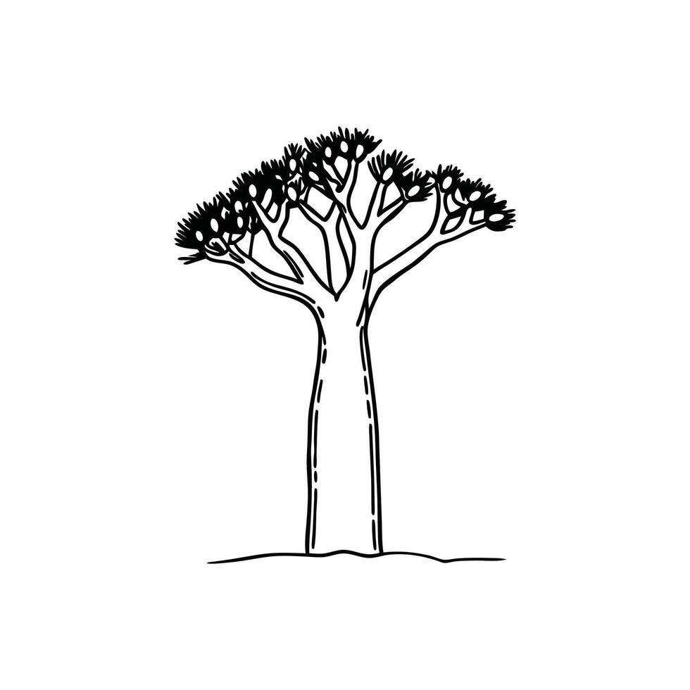 Creative Design of Queensland Bottle Tree vector