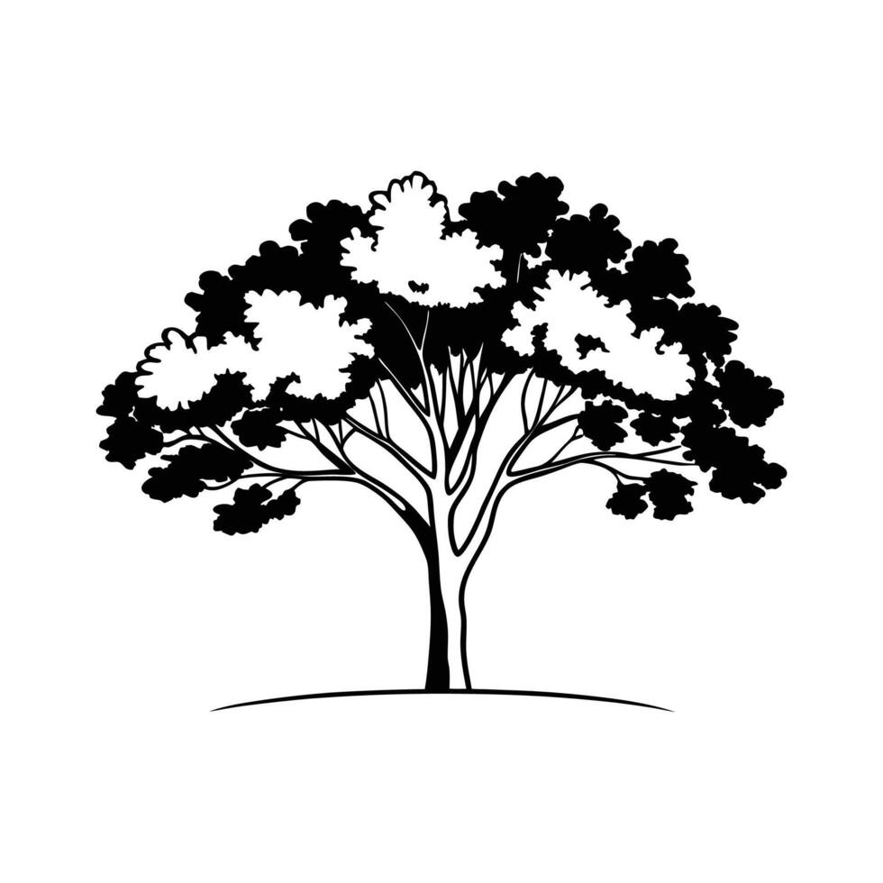Creative Arizona Ash Tree Bold Outline Design vector
