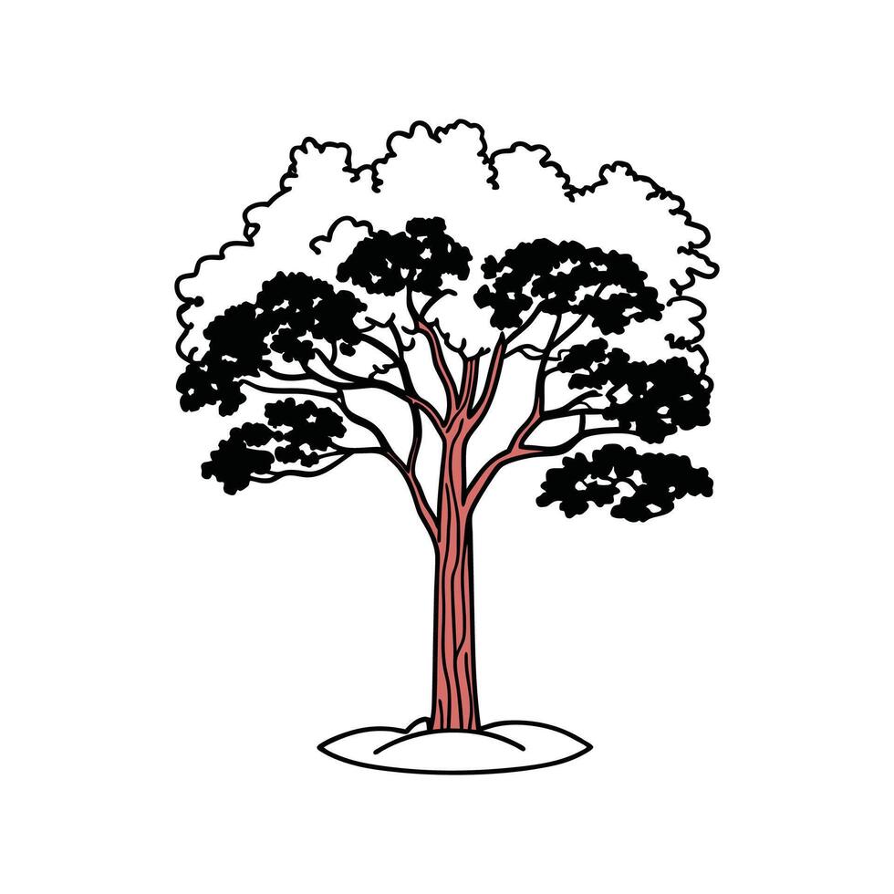 Creative Design of Florida Mahogany Tree vector