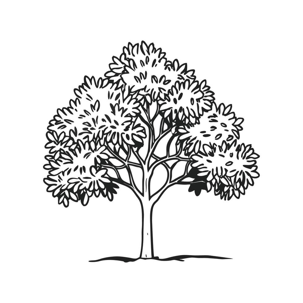 Creative Design of Indian Breadfruit Tree. vector