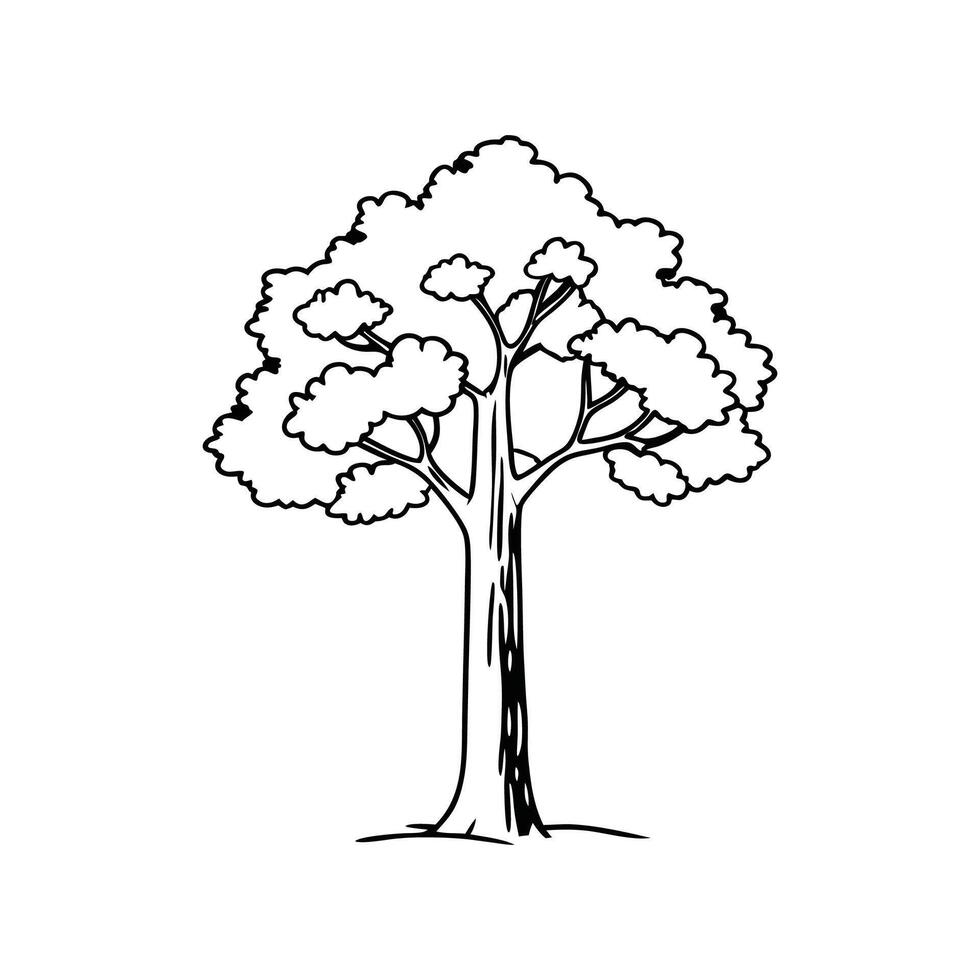 Dynamic River Red Gum Tree Illustration vector