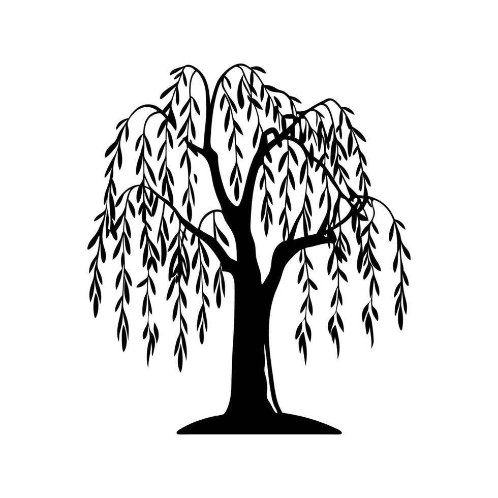 Charming Willow Tree Design vector