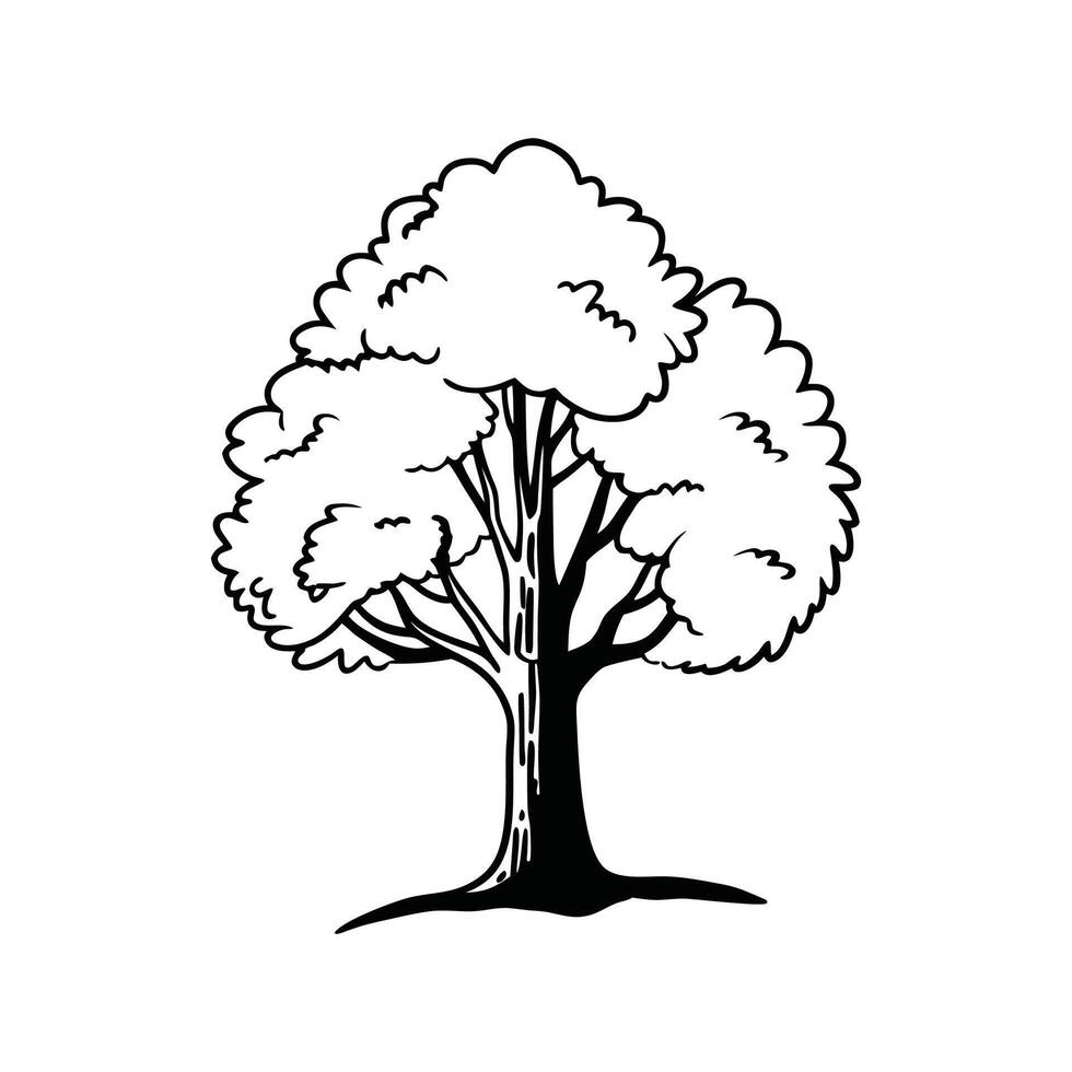 Red Mulberry Tree Artistic Design vector