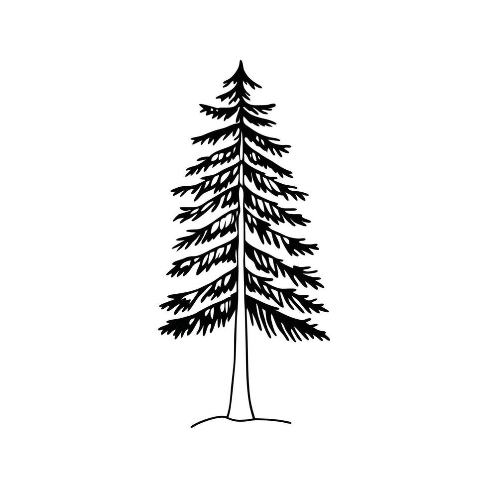 Charming Tamarack Tree Design vector