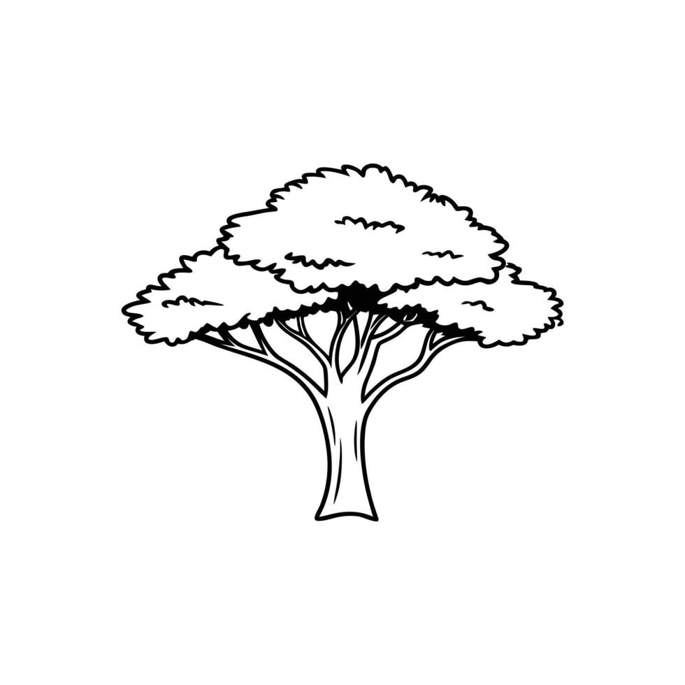 Texas Ebony Tree Artistic Design vector