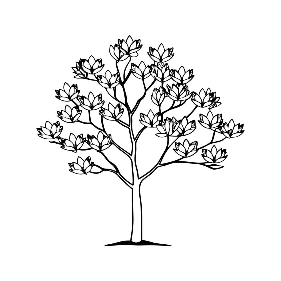 Tulip Tree Artistic Design vector