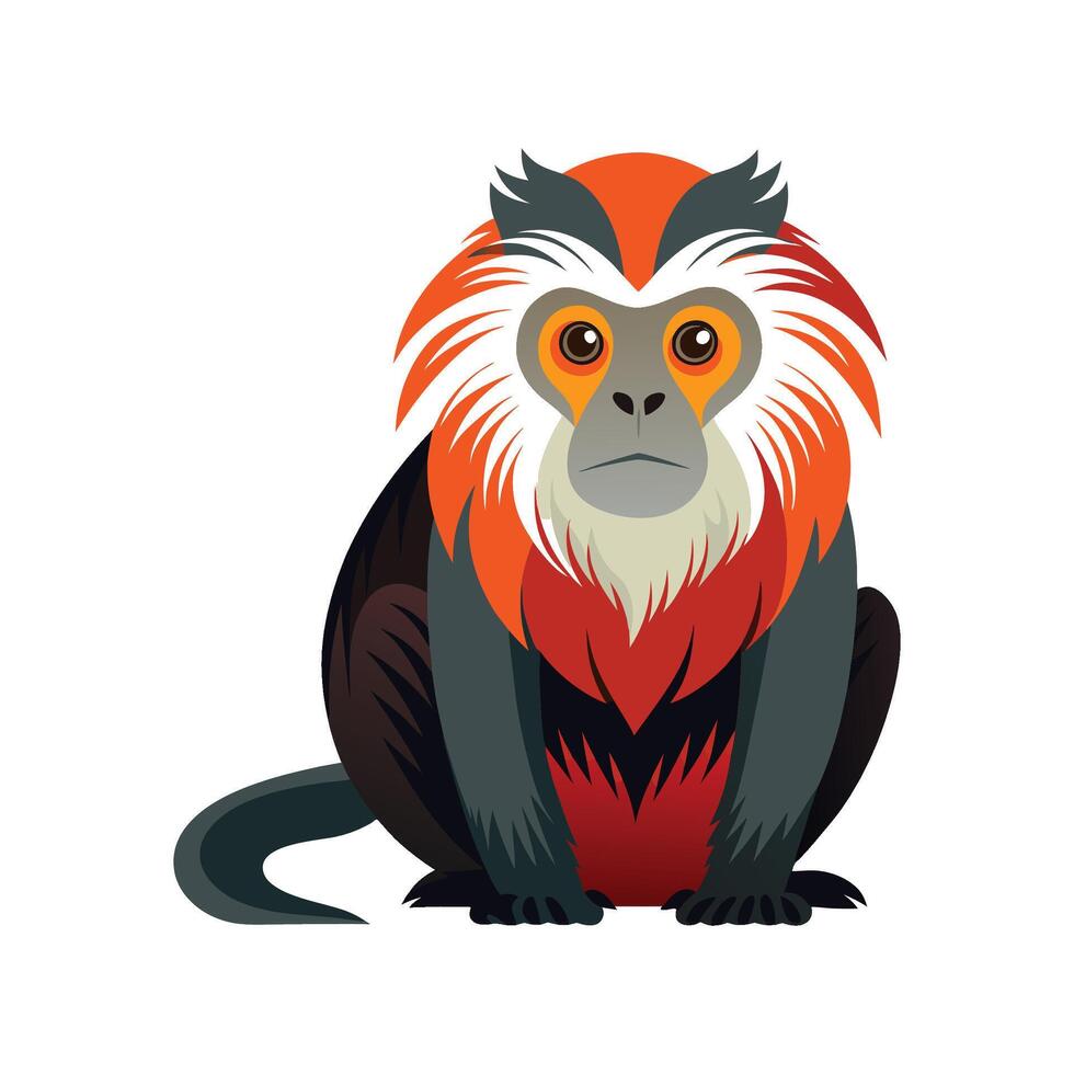 Western Red Colobus Illustration for Unique Wildlife vector