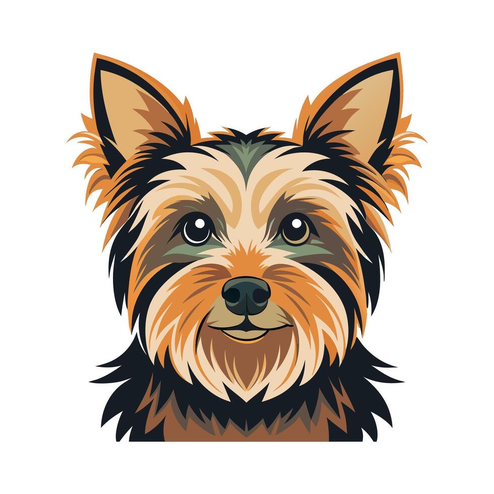 Creative Yorkshire Terrier for Unique Pet Art vector