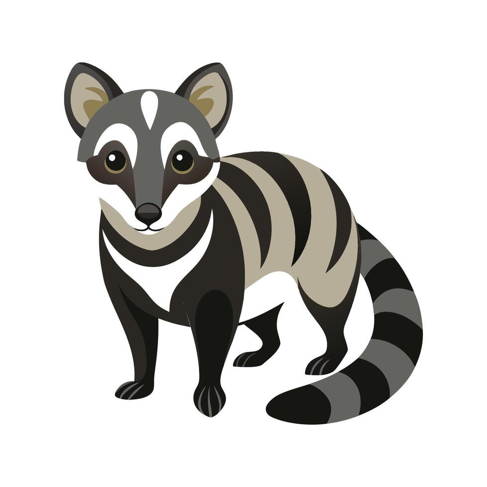 Charming African Civet Design vector