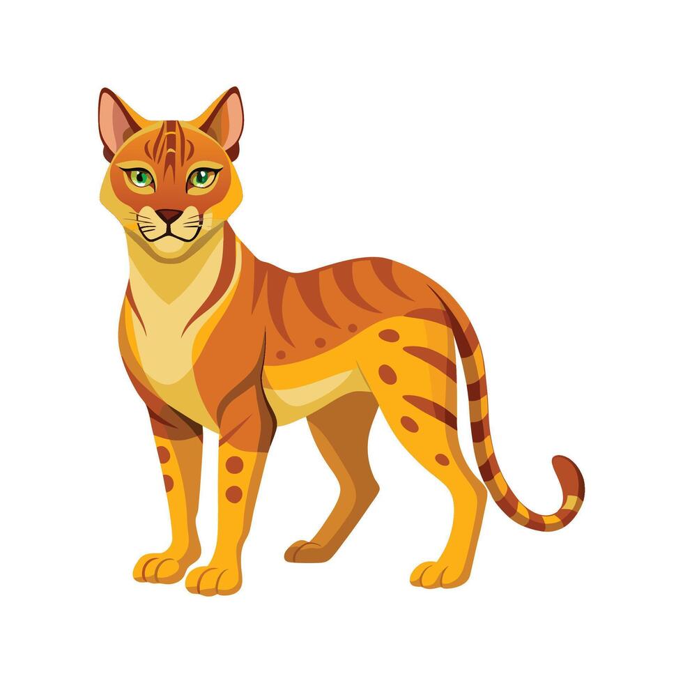 Stylish African Golden Cat for Art vector