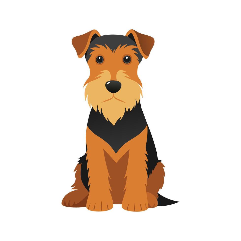 Unique Airedale Terrier Illustration vector