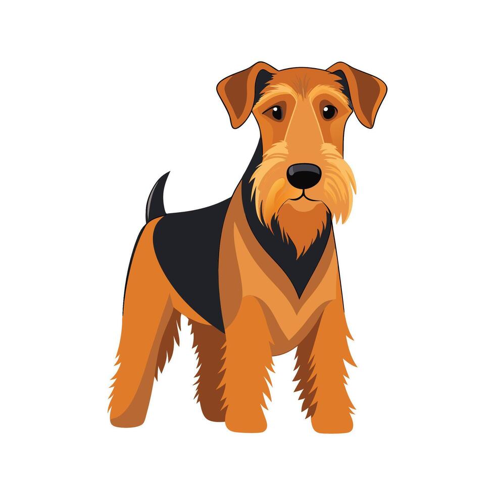 Charming Airedale Terrier Art for Projects vector