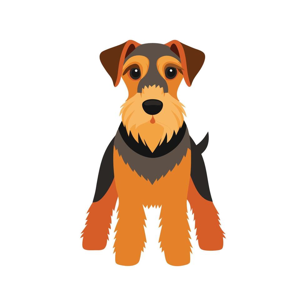Engaging Airedale Terrier Illustration vector