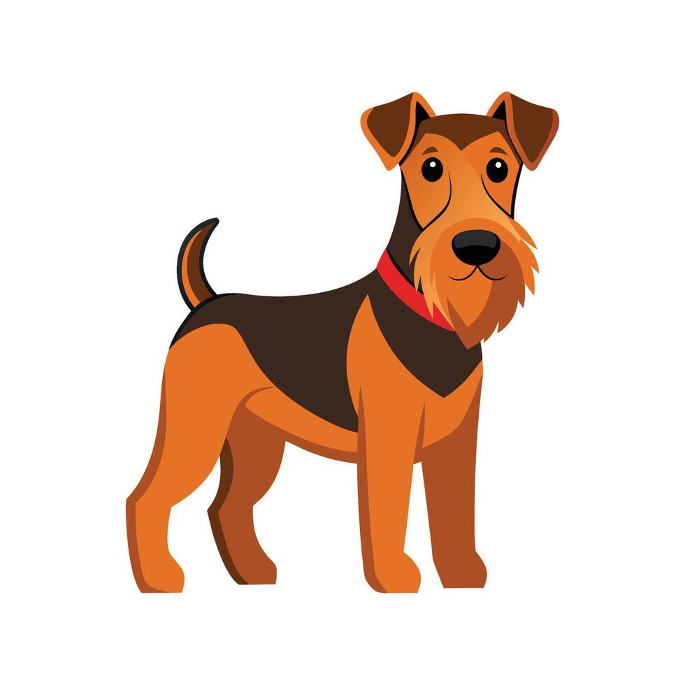 Stylish Airedale Terrier Design vector