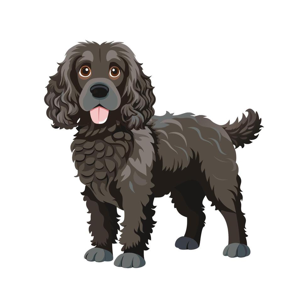 Creative American Water Spaniel Design vector