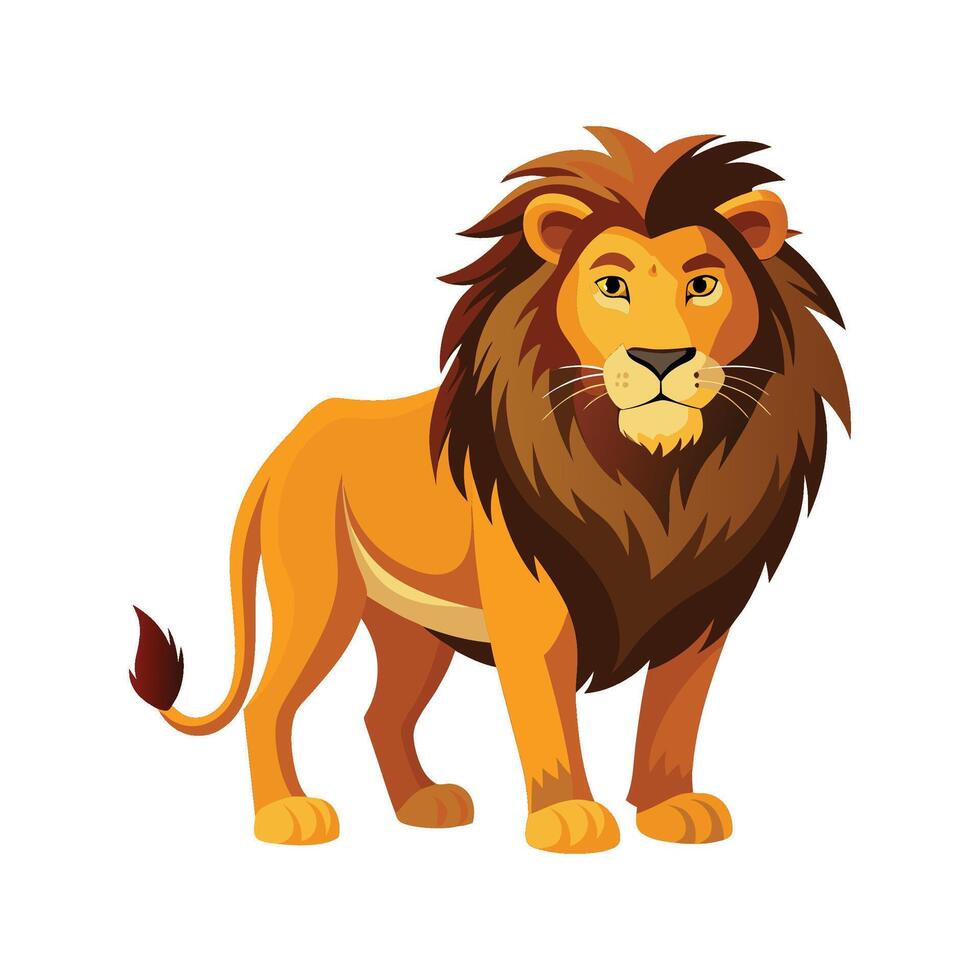 Creative Asiatic Lion Illustration for Art vector