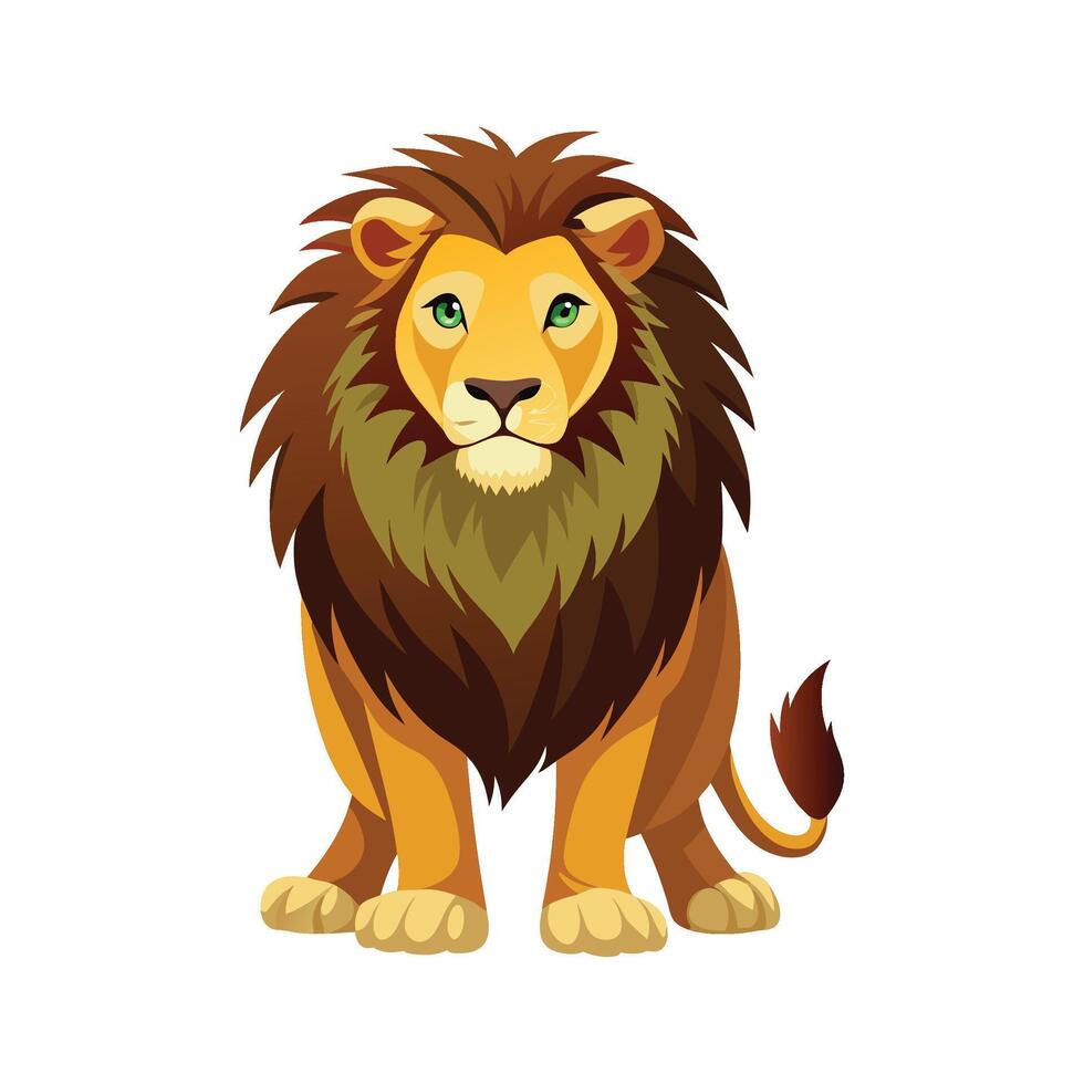 Distinct Asiatic Lion Art for Projects vector