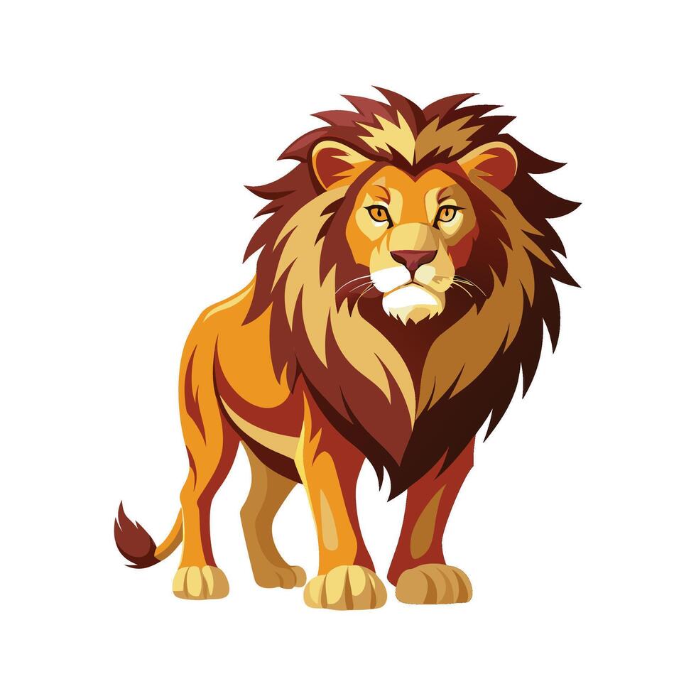 Stylish Asiatic Lion Illustration for Art vector