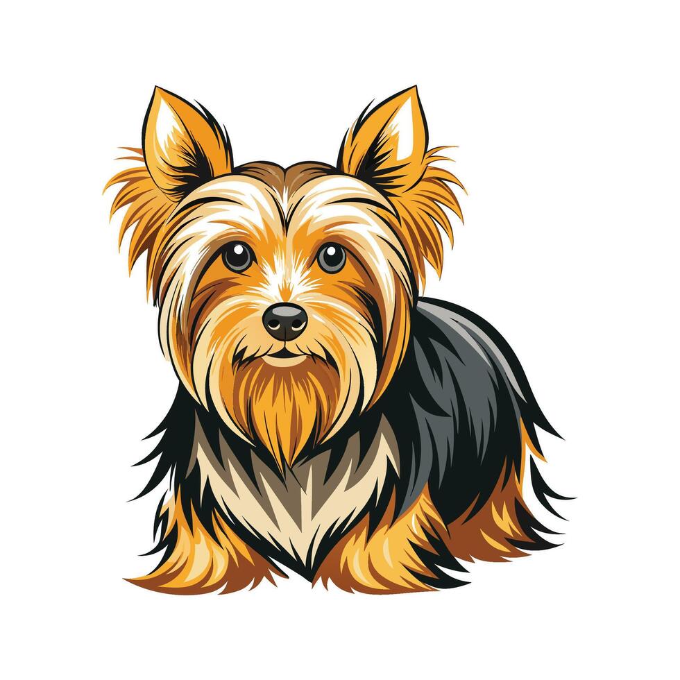 Engaging Australian Silky Terrier Design vector
