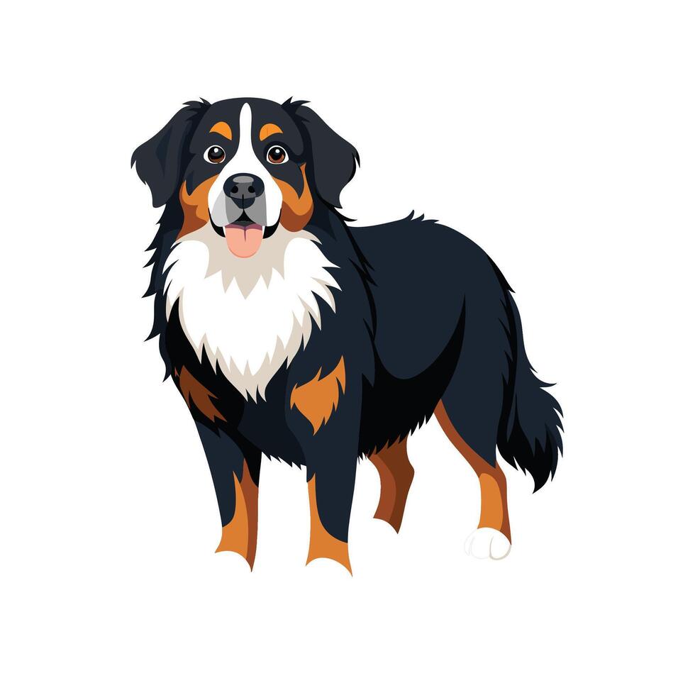 Creative Bernese Mountain Dog Art vector